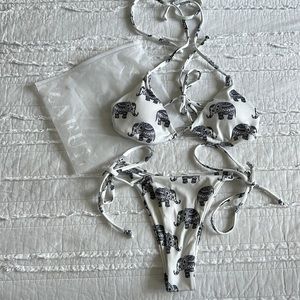 Zaful string bikini boho gypsy elephant minimal coverage